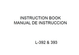 JANOME L392 L-393 SEWING MACHINE INSTRUCTION BOOK 43 PAGES ENG ESP