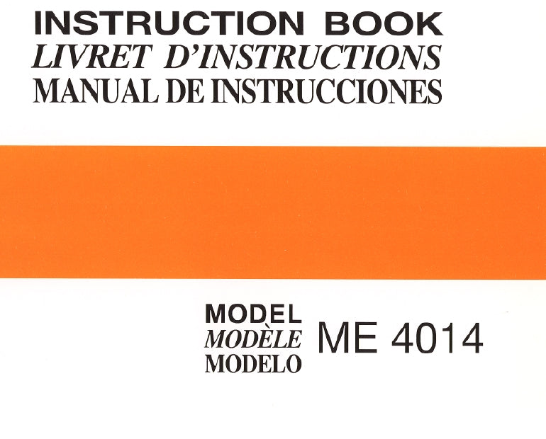 JANOME ME4014 SEWING MACHINE INSTRUCTION BOOK 58 PAGES ENG FR ESP