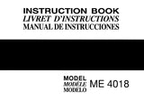 JANOME ME4018 SEWING MACHINE INSTRUCTION BOOK 63 PAGES ENG FR ESP