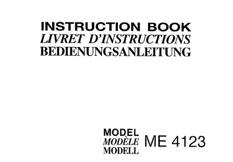 JANOME ME4123 SEWING MACHINE INSTRUCTION BOOK 66 PAGES ENG FR DE