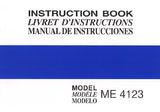 JANOME ME4123 SEWING MACHINE INSTRUCTION BOOK 64 PAGES ENG FR ESP