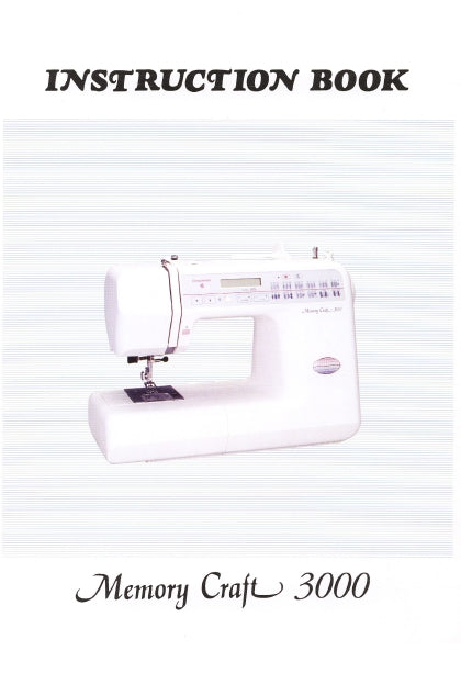 JANOME MEMORY CRAFT 3000 SEWING MACHINE INSTRUCTION BOOK 42 PAGES ENG