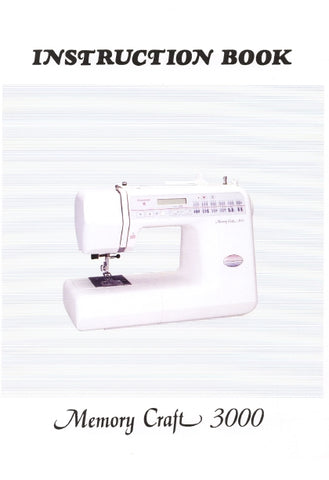 JANOME MEMORY CRAFT 3000 SEWING MACHINE INSTRUCTION BOOK 42 PAGES ENG