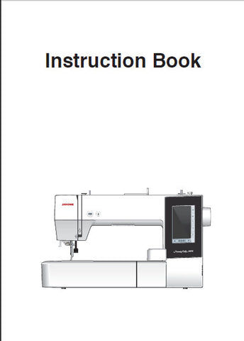 JANOME MEMORY CRAFT 500E SEWING MACHINE INSTRUCTION BOOK 76 PAGES ENG