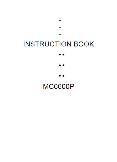 JANOME MEMORY CRAFT 6600 PROFESSIONAL MC6600P SEWING MACHINE INSTRUCTION BOOK 93 PAGES ENG