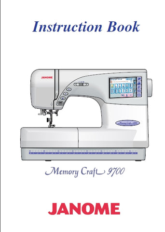 JANOME MEMORY CRAFT 9700 SEWING MACHINE INSTRUCTION BOOK 110 PAGES ENG