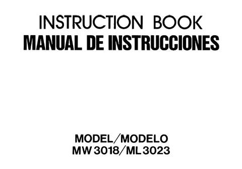 JANOME MW3018 ML3023 SEWING MACHINE INSTRUCTION BOOK 56 PAGES ENG ESP