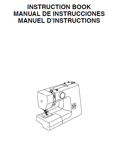 JANOME RE1706 SEWING MACHINE INSTRUCTION BOOK 52 PAGES ENG ESP FRANC