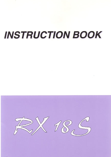 JANOME RX18S SEWING MACHINE INSTRUCTION BOOK 35 PAGES ENG