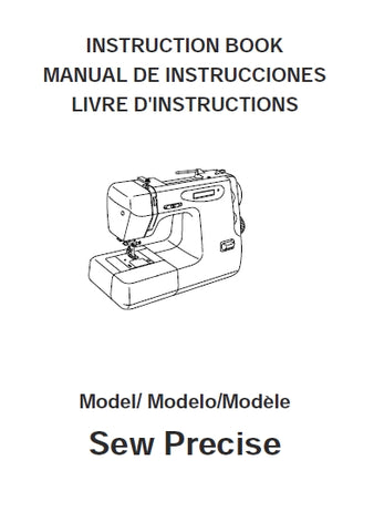 JANOME SEW PRECISE SEWING MACHINE INSTRUCTION BOOK 69 PAGES ENG ESP FRANC