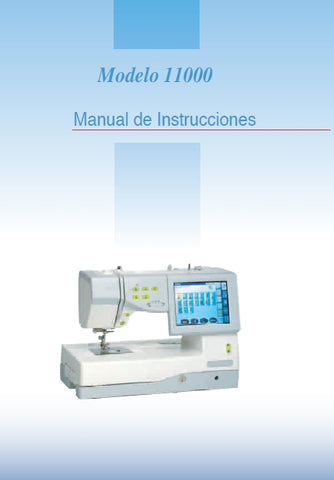 JANOME 11000 MAQUINA DE COSER MANUAL DE INSTRUCCIONES 103 PAGES ESPANOL