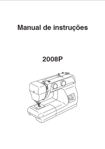 JANOME 2008P MAQUINA DE COSTURA MANUAL DE INSTRUCOES 28 PAGINAS PORTUGUESE BR