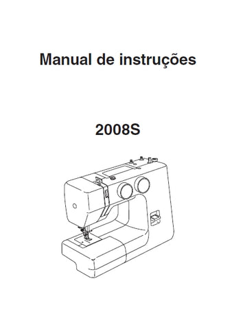 JANOME 2008S MAQUINA DE COSTURA MANUAL DE INSTRUCOES 28 PAGINAS PORTUGUESE BR