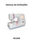 JANOME MEMORY CRAFT 350E MC350E MAQUINA DE COSTURA MANUAL DE INSTRUCOES 51 PAGINAS PORTUGUESE BR
