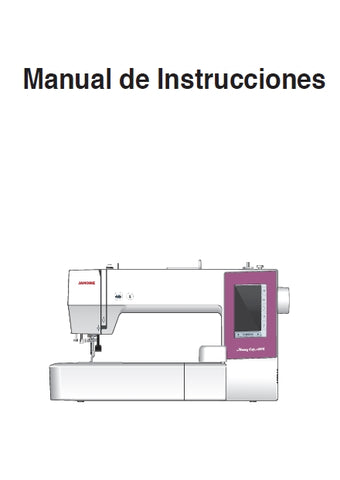 JANOME MEMORY CRAFT 450E MAQUINA DE COSER MANUAL DE INSTRUCCIONES 76 PAGES ESPANOL