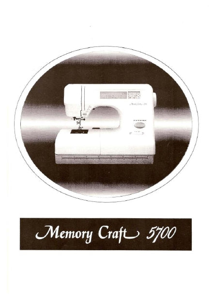 JANOME MEMORY CRAFT 5700 MC5700 MAQUINA DE COSTURA MANUAL DE INSTRUCOES 62 PAGINAS PORTUGUESE BR