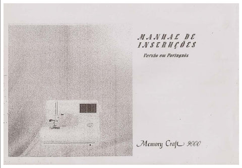 JANOME MEMORY CRAFT 9000 MC9000 MAQUINA DE COSTURA MANUAL DE INSTRUCOES 112 PAGINAS PORTUGUESE BR