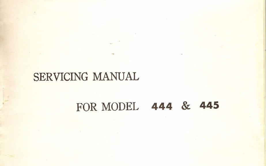 JANOME NEW HOME 444 445 SEWING MACHINE SERVICING MANUAL 16 PAGES ENG