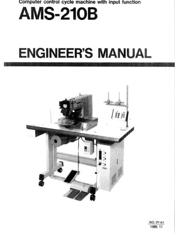 JUKI AMS-210B SEWING MACHINE ENGINEERS MANUAL 164 PAGES ENG