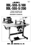 JUKI DDL-555-5 100 DDL-555-5 200 SEWING MACHINE ENGINEERS MANUAL 72 PAGES ENG