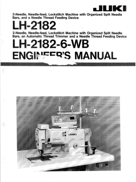 JUKI LH-2182 LH-2182-6-WB SEWING MACHINE ENGINEERS MANUAL 152 PAGES ENG