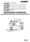 JUKI LH-3528 LH-3528-7 LH-3568 LH-3568-7 SEWING MACHINE ENGINEERS MANUAL 87 PAGES ENG