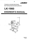 JUKI LK-1900 SEWING MACHINE ENGINEERS MANUAL 77 PAGES ENG