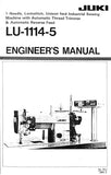 JUKI LU-1114-5 SEWING MACHINE ENGINEERS MANUAL 66 PAGES ENG