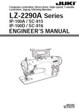 JUKI LZ-2290A SERIES SEWING MACHINE ENGINEERS MANUAL 154 PAGES ENG