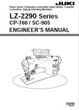 JUKI LZ-2290 SERIES SEWING MACHINE ENGINEERS MANUAL 90 PAGES ENG