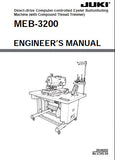 JUKI MEB-3200 SEWING MACHINE ENGINEERS MANUAL 173 PAGES ENG