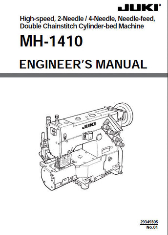 JUKI MH-1410 SEWING MACHINE ENGINEERS MANUAL 51 PAGES ENG