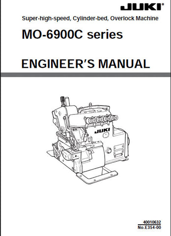 JUKI MO-6900C SERIES SEWING MACHINE ENGINEERS MANUAL 49 PAGES ENG