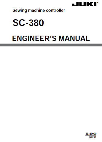 JUKI SC-380 SEWING MACHINE ENGINEERS MANUAL 148 PAGES ENG