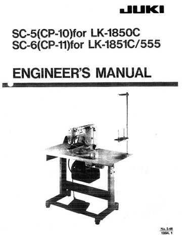 JUKI SC-5 SC-6 SEWING MACHINE ENGINEERS MANUAL 56 PAGES ENG