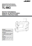 JUKI TL-98Q SEWING MACHINE INSTRUCTION MANUAL 34 PAGES ENG ESP FRANC