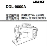 JUKI DDL-9000A SEWING MACHINE MAQUINA DE COSER INSTRUCTION MANUAL MANUAL DE INSTRUCCIONES 43 PAGES ENG ESP