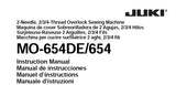 JUKI MO-654DE/654 SEWING MACHINE INSTRUCTION MANUAL 40 PAGES ENG ESP FR IT