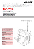 JUKI MO-735 SEWING MACHINE INSTRUCTION MANUAL 70 PAGES ENG ESP DE FRANC