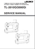 JUKI TL-2010Q TL-2000Qi SEWING MACHINE SERVICE MANUAL 32 PAGES ENGLISH
