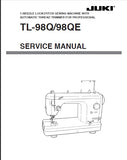 JUKI TL-98Q  TL-98QE SEWING MACHINE SERVICE MANUAL 32 PAGES ENGLISH