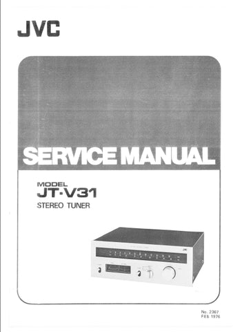 JVC JT-V31 STEREO TUNER SERVICE MANUAL INC SCHEM DIAGS 20 PAGES ENG