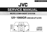 JVC UX-1000GR MICRO COMPONENT SYSTEM SERVICE MANUAL INC SCHEM DIAGS 84 PAGES ENG