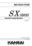 KANSAI SX SERIES SEWING MACHINE INSTRUCTION MANUAL 21 PAGES ENG