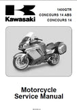 KAWASAKI 1400GTR CONCOURS 14 ABS CONCOURS 14 MOTORCYCLE SERVICE MANUAL INC SCHEM DIAGS 807 PAGES ENG