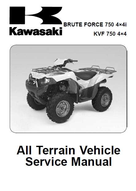 KAWASAKI BRUTE FORCE 750 KVF750 ALL TERRAIN VEHICLE SERVICE MANUAL INC SCHEM DIAGS 532 PAGES ENG