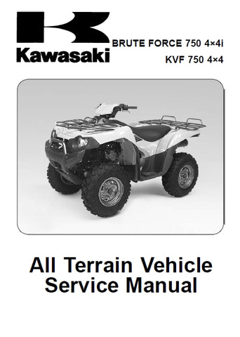 KAWASAKI BRUTE FORCE 750 KVF750 ALL TERRAIN VEHICLE SERVICE MANUAL INC SCHEM DIAGS 532 PAGES ENG