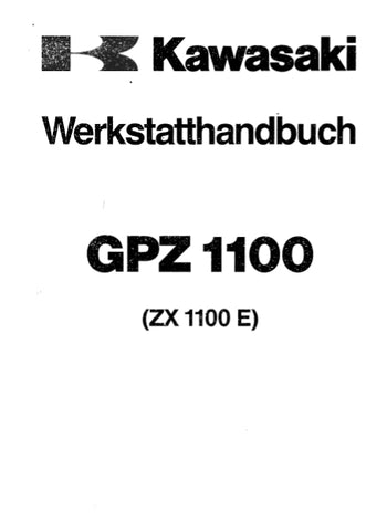 KAWASAKI GPZ1100 ZX1100E MOTORRAD WERKSTATTHANDBUCH 327 SEITE DEUTSCH