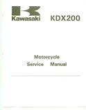 KAWASAKI KDX200 MOTORCYCLE SERVICE MANUAL 174 PAGES ENGLISH
