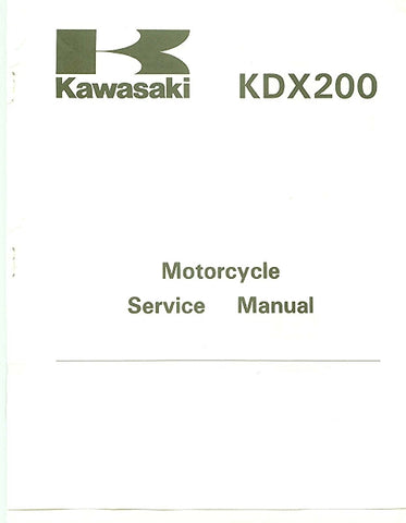 KAWASAKI KDX200 MOTORCYCLE SERVICE MANUAL 174 PAGES ENGLISH